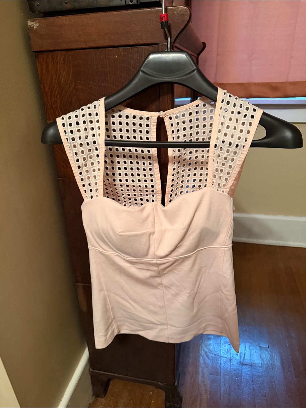 Victoria's Secret Blush Pink Eyelet Strap Camisole